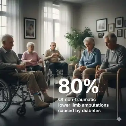 A person performing a gentle routine to support comfort with neuropathy